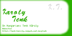 karoly tenk business card