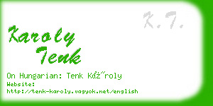 karoly tenk business card